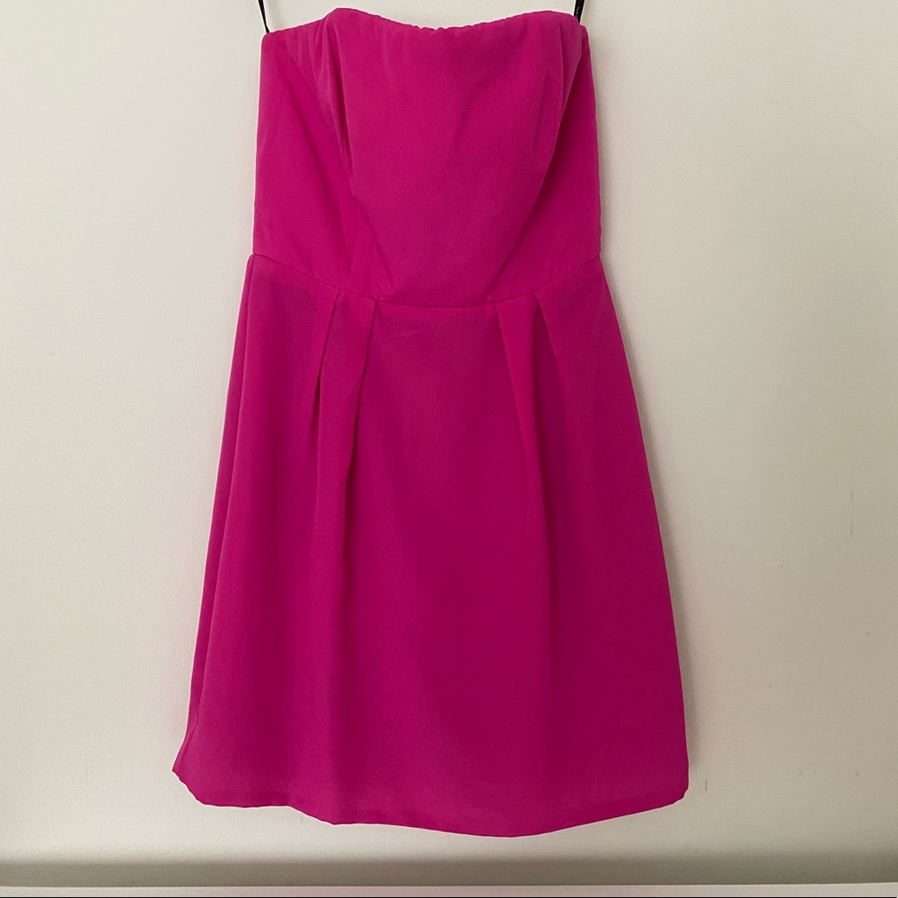 Naven Strapless Mini Dress in Hot Pink!